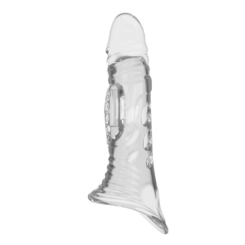 Удлиняющая насадка на пенис Pretty Love Penis Sleeve, прозрачная, 22 х 5,5 см вид 4