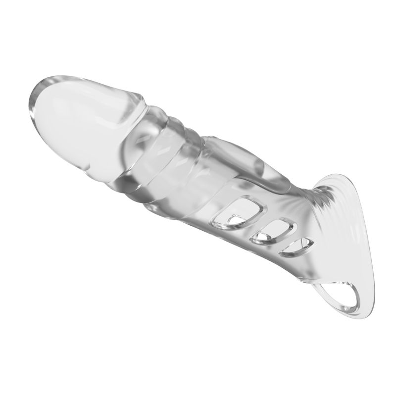 Удлиняющая насадка на пенис Pretty Love Penis Sleeve, прозрачная, 22 х 5,5 см вид 6