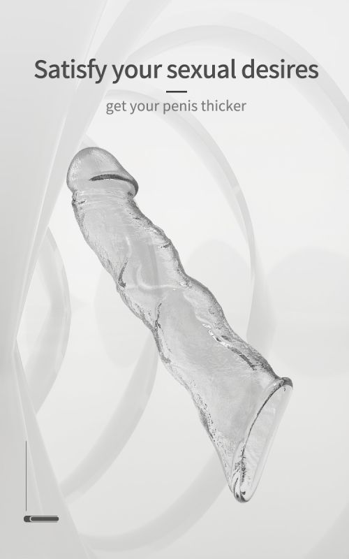 Подовжуюча насадка на пеніс Pretty Love Extension з подовжувачами (3 шт), прозора, 28 х 5,2 см вид 11