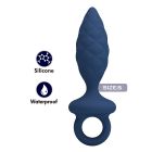 Анальна пробка MR. PLAY Butt Plug with Loop, синя, розмір S, 11,5 × 2,7 см вид 2