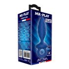 Анальна пробка MR. PLAY Butt Plug with Loop, синя, розмір S, 11,5 × 2,7 см вид 3