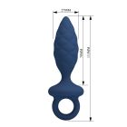 Анальна пробка MR. PLAY Butt Plug with Loop, синя, розмір S, 11,5 × 2,7 см вид 4