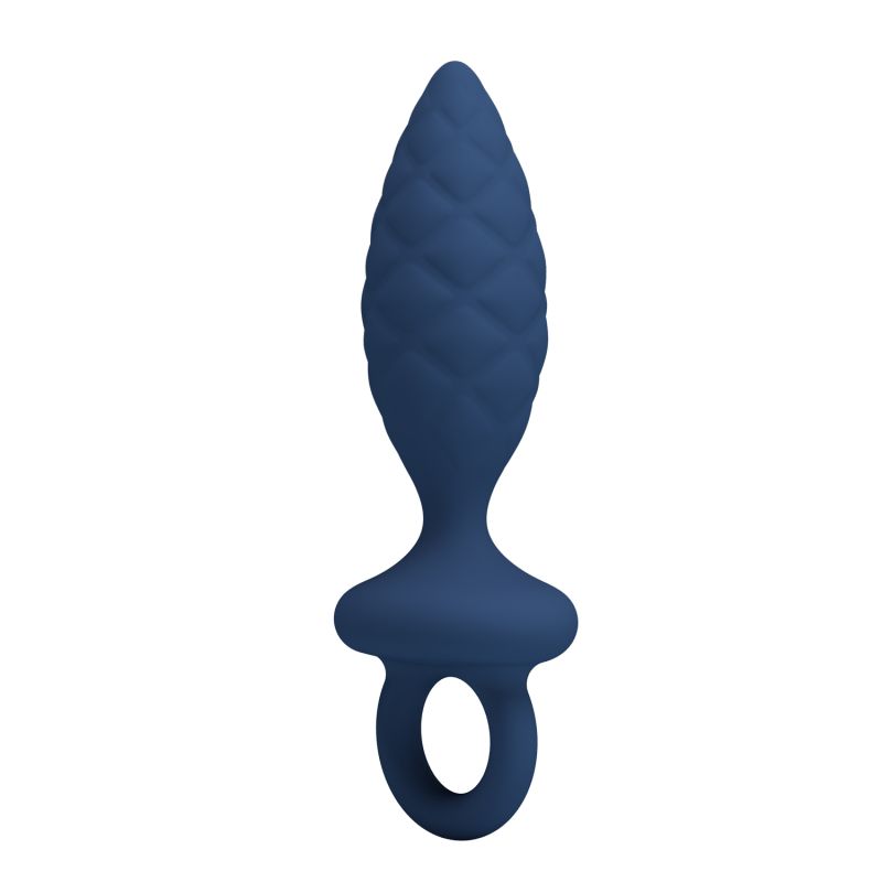 Анальна пробка MR. PLAY Butt Plug with Loop, синя, розмір S, 11,5 × 2,7 см вид 5