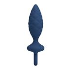 Анальна пробка MR. PLAY Butt Plug with Loop, синя, розмір S, 11,5 × 2,7 см вид 6