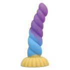 Фаллоимитатор силиконовый Power Monsters Unicorn на присоске, разноцветный, 22 см вид 4