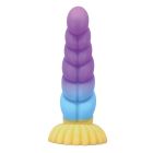 Фаллоимитатор силиконовый Power Monsters Unicorn на присоске, разноцветный, 22 см вид 5