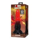 Фалоімітатор силіконовий Power Monsters Fire Dragon на присоску, чорно-червоний, 5,5 см × 24,5 см вид 9