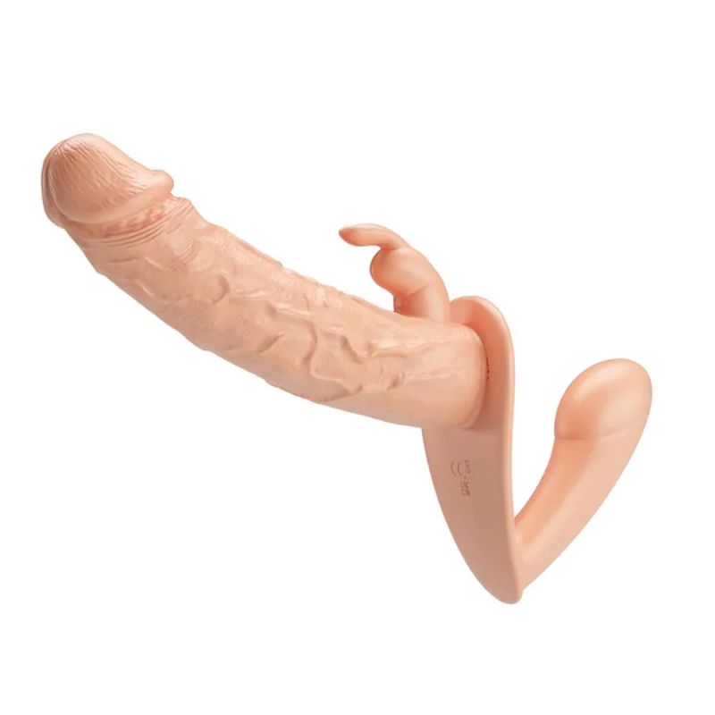 Подвійний страпон на ременях Baile ULTRA Charlotte, реалістичний, 24.8 х 3.6 см вид 8