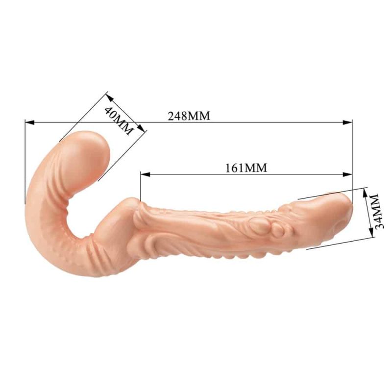 Безремневий страпон Baile ULTRA Emma, ​​реалістичний, 24.5 см х 3.4 см вид 5