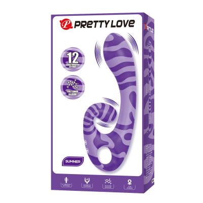 Вибратор-кролик Pretty Love Sumner Sexual Fantasy, фиолетовый, 19 см х 3.7 см