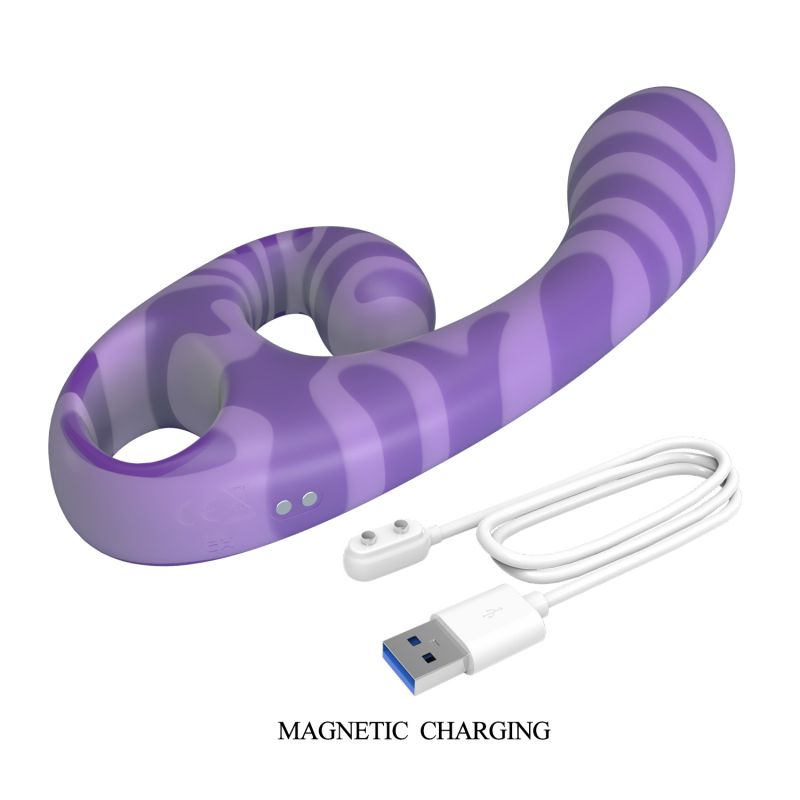 Вібратор-кролик Pretty Love Sumner Sexual Fantasy, фіолетовий, 19 см × 3,7 см вид 9