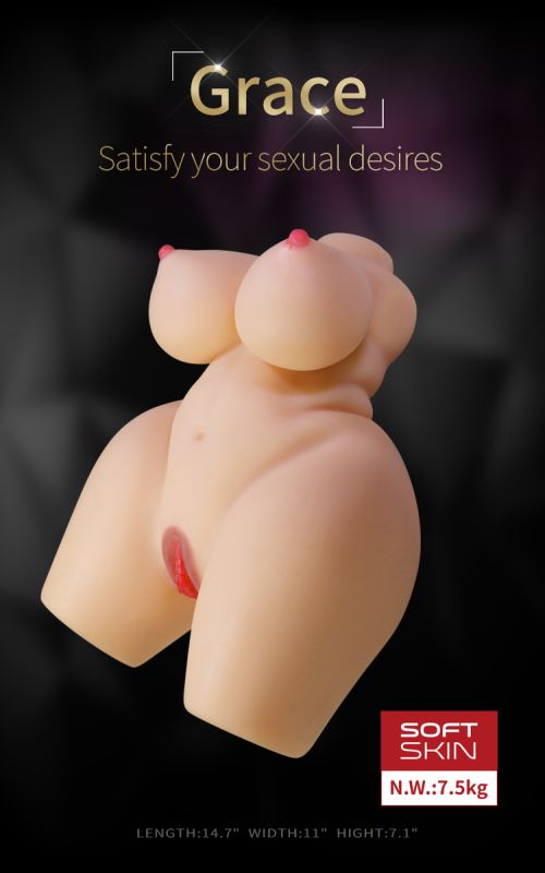 Мастурбатор-торс CRAZY BULL Grace, реалістичний, 37.5 х 24 см вид 13