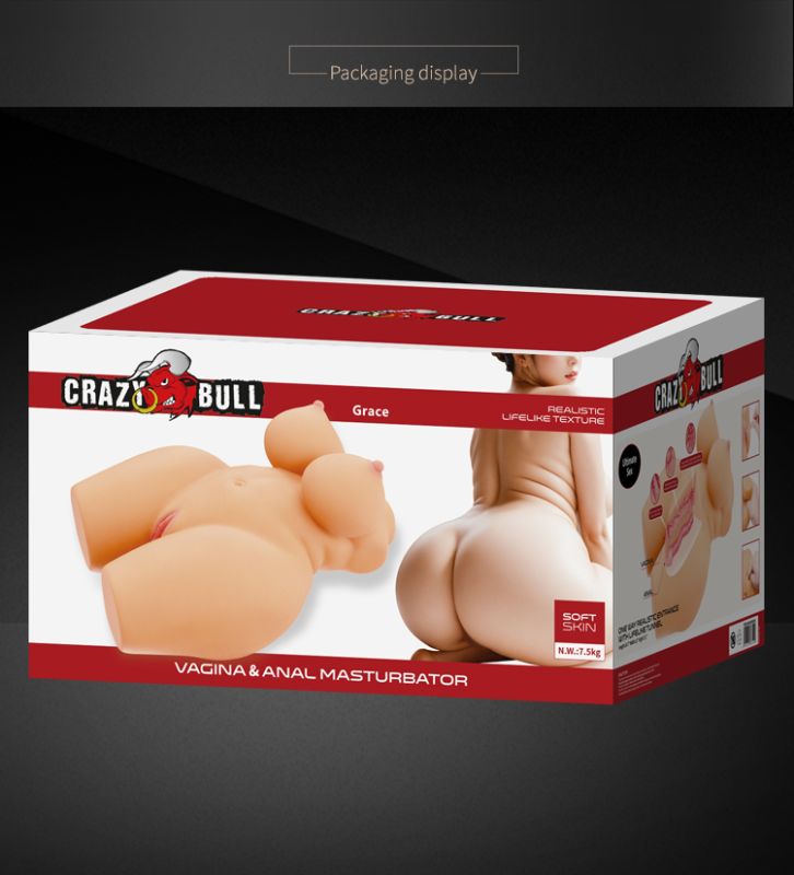 Мастурбатор-торс CRAZY BULL Grace, реалістичний, 37.5 х 24 см вид 20