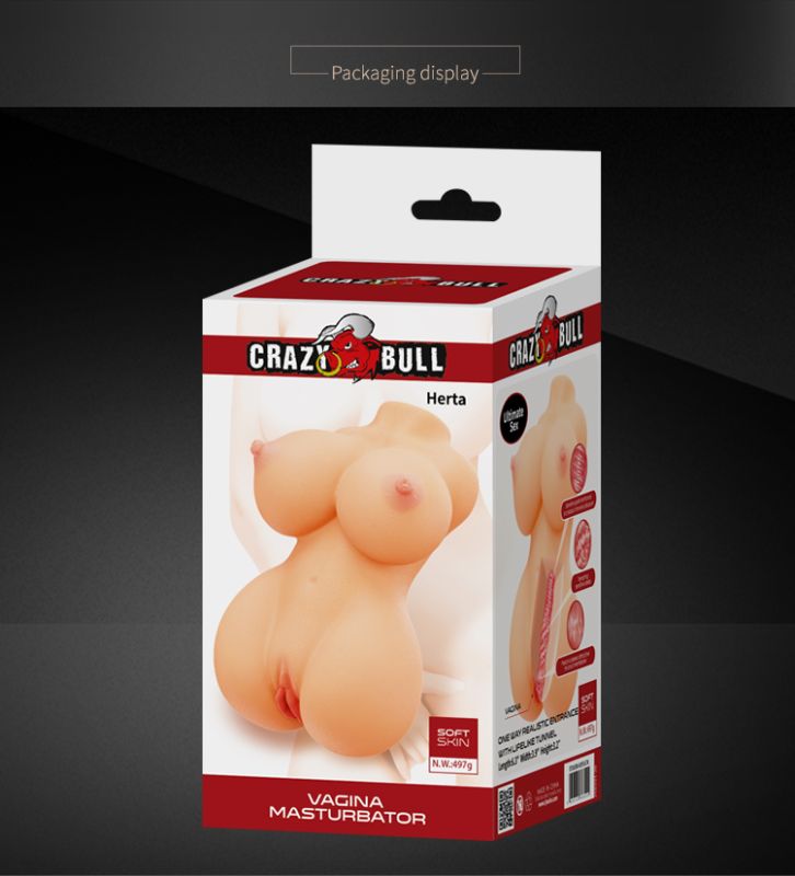 Мастурбатор вагіна міні-торс CRAZY BULL Herta, 16 х 10 см вид 13