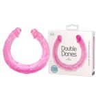 Фалоімітатор двосторонній Baile Double Dones, реалістичний, рожевий, 44 × 3,5 см вид 2