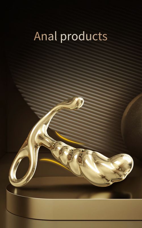 Масажер простати Pretty Love Jack із цирконієвого сплаву, золотий, 12,3 х 2,5 см вид 11