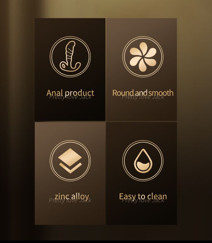 Масажер простати Pretty Love Jack із цирконієвого сплаву, золотий, 12,3 х 2,5 см вид 18