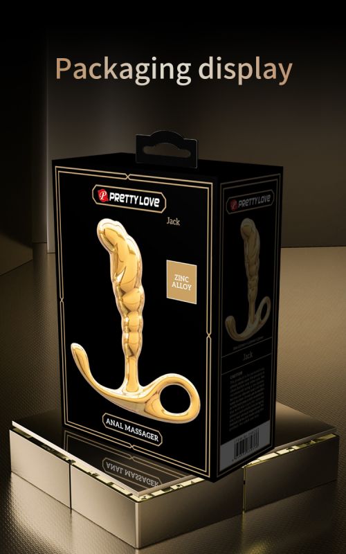 Масажер простати Pretty Love Jack із цирконієвого сплаву, золотий, 12,3 х 2,5 см вид 19