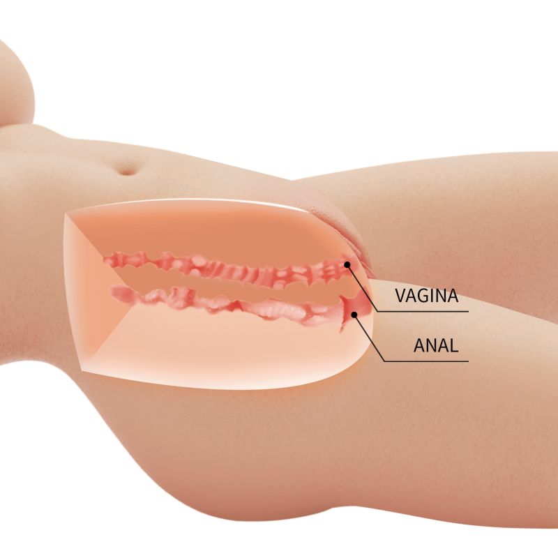 Мастурбатор-торс CRAZY BULL Tiffany, вагіна та анус, реалістичний, 49 × 25 см вид 8