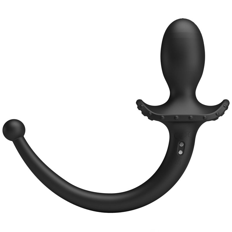 Анальна пробка-хвіст силіконова Pretty Love Anthony з застосунком, чорна, 17,5 × 3,3 см вид 7
