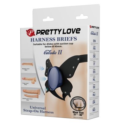 Трусики для страпона на ремнях Pretty Love Caludio II, синие