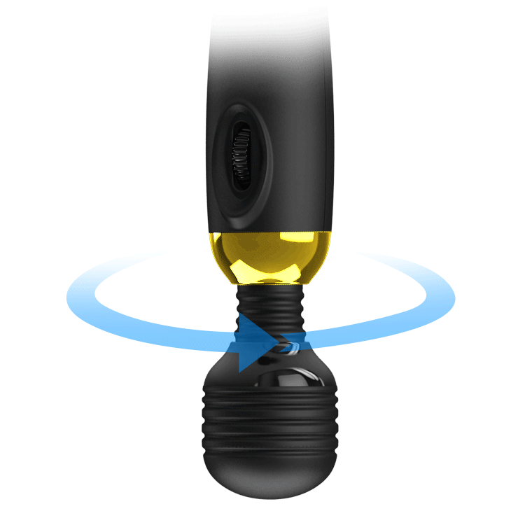 Вібратор-мікрофон PRETTY LOVE, золотисто-чорний, 25 × 4,5 см вид 7