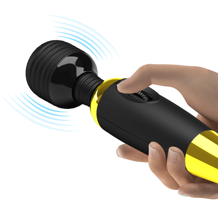 Вібратор-мікрофон PRETTY LOVE, золотисто-чорний, 25 × 4,5 см вид 8