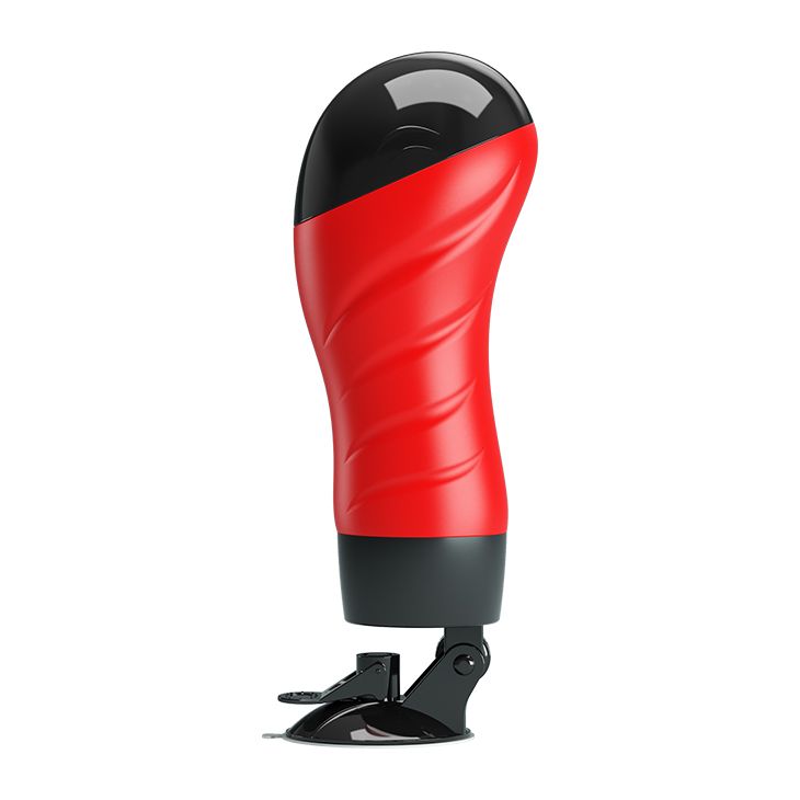 Мастурбатор вагіна в колбі на присоску з регульованим нахилом Delia Men's Stroker, бежевий, 28,3 см вид 4