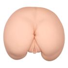 Мастурбатор попка з двома отворами та вібрацією, бежевий, 25 × 22 см вид 6