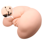 Мастурбатор попка з двома отворами та вібрацією, бежевий, 25 × 22 см вид 9