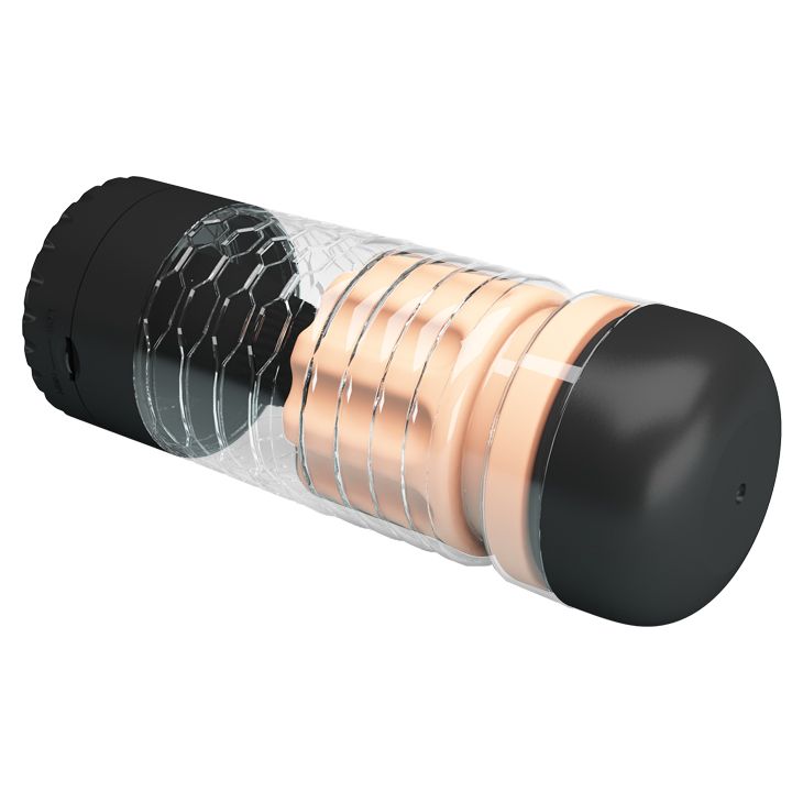 Мастурбатор-вагіна Pretty Love Emily зі стимуляцією головки, в чорній колбі, 17,9 х 6,9 см вид 9