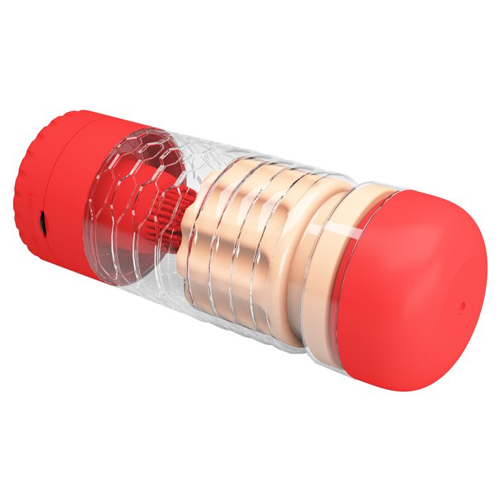 Мастурбатор-вагіна Pretty Love Theresa зі стимуляцією головки, в червоній колбі, 17,9 х 6,9 см вид 8