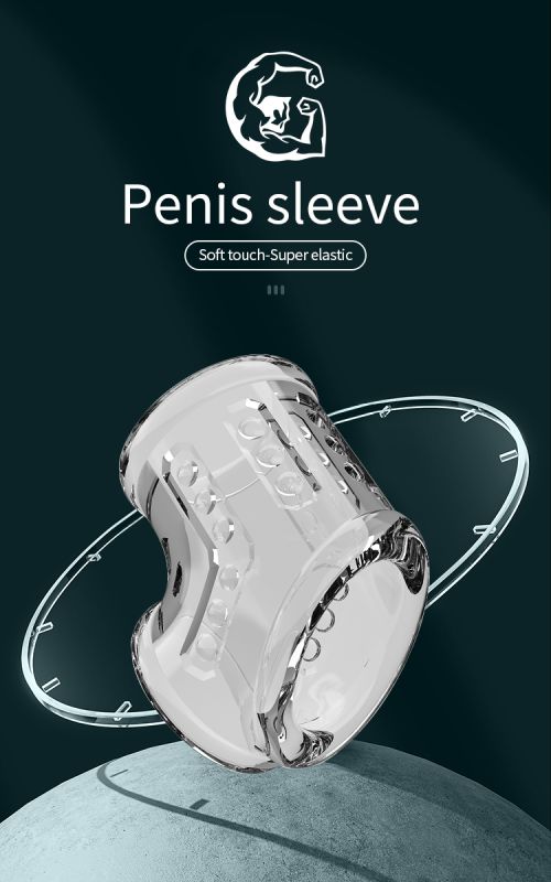 Стимуюча насадка на пеніс Pretty Love Penis Sleeve, прозрачна, 7,2 х 4,7 см вид 10