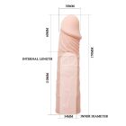 Насадка на пеніс Baile Penis Sleeve, подовжуюча, бежева, 17 × 2,5 см вид 8