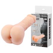 Мастурбатор-насадка у вигляді пеніса BAILE Bigger Man Penis, реалістичний, кібершкіра, 21,5 × 4,5 см