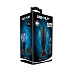 Анальна пробка силіконова з вібрацією MR PLAY чорна, 12.8 х 3 см вид 10