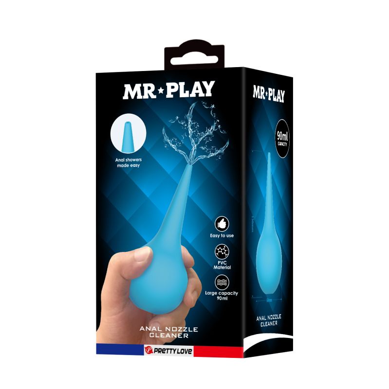 Анальний душ MR PLAY блакитний, 90 мл, 13 х 6 см вид 9