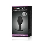 Анальна пробка силіконова PRETTY LOVE Heavy Balls, чорна, 8.4 х 3.2 см вид 9