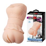 Реалістичний мастурбатор вагіна Crazy Bull із кібершкіри, 15×7 см