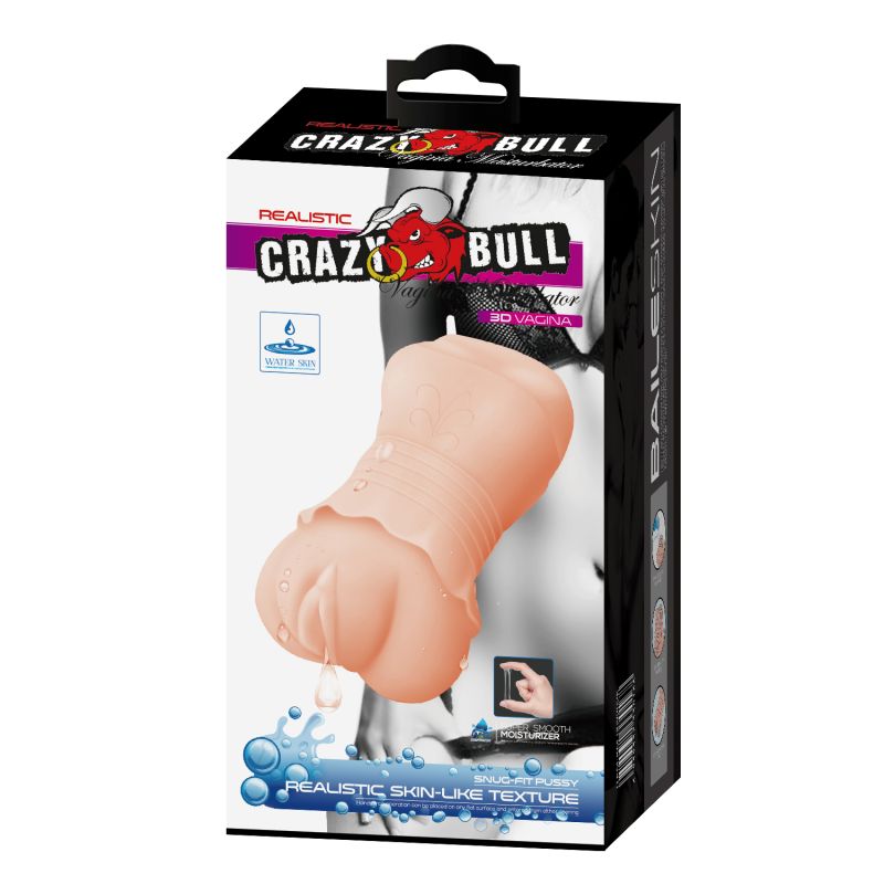 Реалістичний мастурбатор вагіна Crazy Bull із кібершкіри, 15×7 см вид 7
