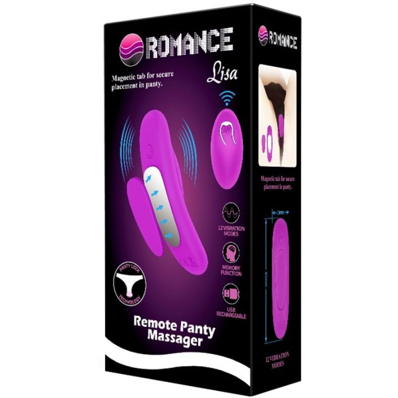 Вібратор в трусики BAILE Romance Lisa, фіолетовий, 9,5 × 3 см вид 10