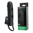 Вібронасадка на пеніс PRETTY LOVE Penis Sleeve, чорна, 12 × 3,3 см вид 2