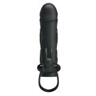Вібронасадка на пеніс PRETTY LOVE Penis Sleeve, чорна, 12 × 3,3 см вид 3