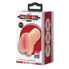 Мастурбатор с двумя входами Crazy Bull Caroline, бежевая, 16 х 9.5 см вид 13