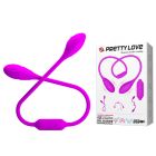 Гибкий вибростимулятор для пар PRETTY LOVE Dream Lover's Whip, фиолетовый, 65.5 х 3.2 см вид 2