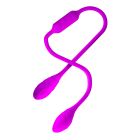 Гибкий вибростимулятор для пар PRETTY LOVE Dream Lover's Whip, фиолетовый, 65.5 х 3.2 см вид 4