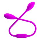 Гнучкий вібростимулятор для пар PRETTY LOVE Dream Lover's Whip, фіолетовий, 65.5 х 3.2 см вид 5