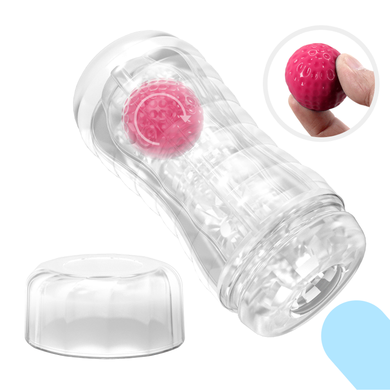 Мастурбатор в колбе PRETTY LOVE Planet прозрачный, с розовым шариком, 18 х 7.7 см вид 10