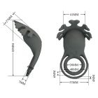 Эрекционное виброкольцо PRETTY LOVE Master Ring двойное, с ушками для клитора, серое, 8.5 х 4.1 см вид 9