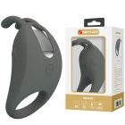 Ерекційне віброкільце PRETTY LOVE Master Ring з вусиками для клітора, сіре, 7.5 х 4 см вид 2